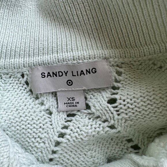 Sandy Liang X Target Chantilly Rib Knit Pullover Sweater Peter Pan Neckline Embr - Picture 5 of 6